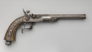 Perkussionsausstellungspistole, Französisch, datiert 1851
