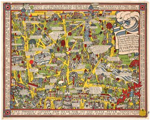 Peter Pan Karte von South Kensington von Leslie MacDonald Gill