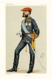 Don Carlos, Herzog von Madrid - Porträt stehend von Leslie Matthew (1851 1922) Ward