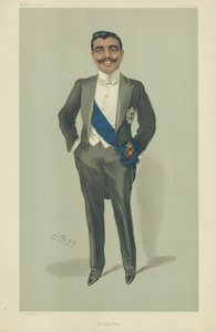 Der Aga Khan, 10. November 1904, Vanity Fair Karikatur von Leslie Matthew Ward