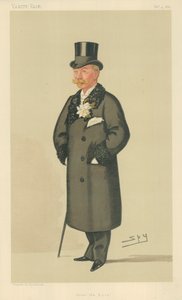 Der ehrenwerte Harry Tyrwhitt-Wilson, Near the Rose, 13. Februar 1886, Vanity Fair Karikatur von Leslie Matthew Ward