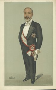 Viscount Tadasu Hayashi (Farblithografie)