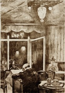 Abend im Café Bauer von Lesser Ury