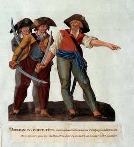 Darstellung von Mathieu Jouve Jourdan, genannt Jourdan Coupe-Tete, ein grausamer Revolutionär