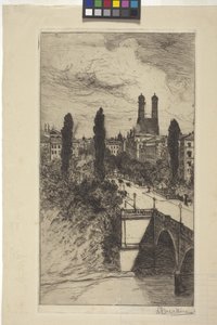 Maximilianstraße und Frauenkirche, München, Bayern