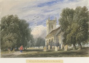 Bradley-in-the-Moors Kirche: Aquarell, undatiert [ca. 1830-1840]