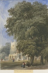 Caverswall Kirche: Aquarell, undatiert [ca. 1830-1840]