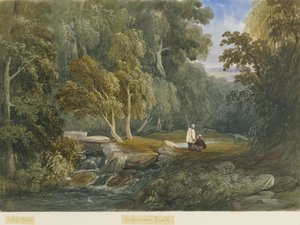 Greenway Bank: Aquarellmalerei von Lewis John Wood