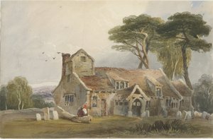 Rushton Spencer Kirche: Aquarell