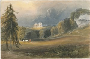 Wootton Lodge: Aquarell, undatiert [ca. 1830-1840] von Lewis John Wood