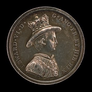 Edward VI, 1537-1553, König von England 1547 Medaille für die Schule von Christ