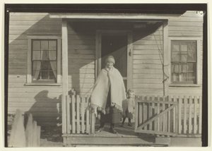 Frau, Kind und Zuhause eines Kohlenbergmanns aus Pennsylvania