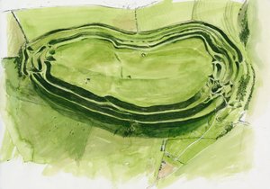 Überreste von Maiden Castle von Liam Wales