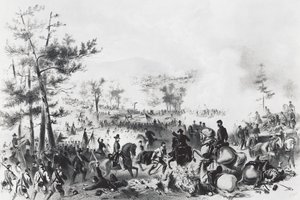Schlacht von Gettysburg, Sieg der Unionskräfte unter George Gordon Meade und Niederlage von General Robert Edward Lee, 1.-3. Juli von Unbekannt Unbekannt