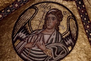 Figur eines Engels, Mosaik im Kloster Hosios Loukas, Griechenland, gegründet im frühen 10. Jahrhundert von Unbekannt Unbekannt