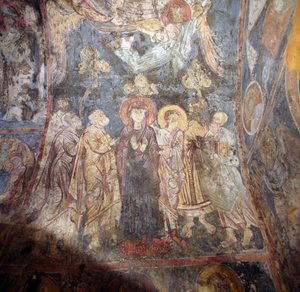 Fresken in Kirche in Alikampos, Kreta, Griechenland (Foto)