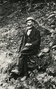 Jean-Antoine Carrel (1829-1890), Bergsteiger aus dem Aostatal, der den ersten Aufstieg zum Gipfel des Matterhorns von der italienischen Seite aus machte, 16. August