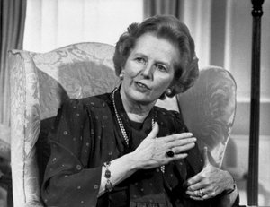 Margaret Thatcher, britische Politikerin, April 1987