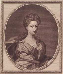 Porträt von Greville Doddington, Herzogin von Manchester (1672-1720), Kupferstich von John Goldar (1729-1795) nach einem Gemälde von G. Kneller von Unbekannt Unbekannt