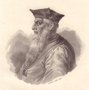Porträt des italienischen Admirals Andrea Doria (1466-1560), Kupferstich von Ludovico Pelli
