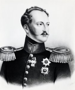 Porträt von Nikolaus I. Romanow (1796-1855), Zar von Russland von 1825 bis 1855, Gravur
