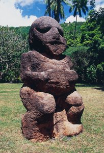 Tiki, Marae (Tempel) Arahurahu, Skulptur, Tahiti