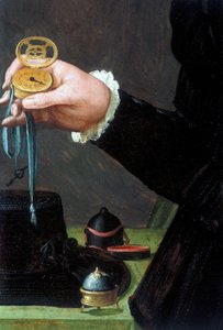 Detail aus einem Porträt eines Mannes mit einer Uhr, ca. 1558