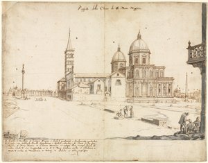 Achtzehn Ansichten von Rom: Die Basilika Santa Maria Maggiore, 1664
