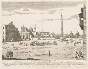Piazza del Popolo aus Prospectus Locurum Urbis Romae Insignium, 1666