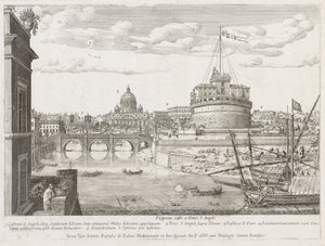 St. Angelo aus Prospectus Locurum Urbis Romae Insignium, 1666 von Lievin Cruyl