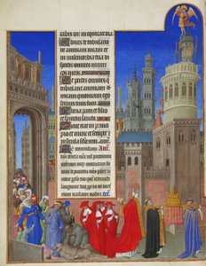 Très Riches Heures des Herzogs von Berry: Die Prozession des Heiligen Gregor, erster Teil