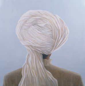 Weißer Turban