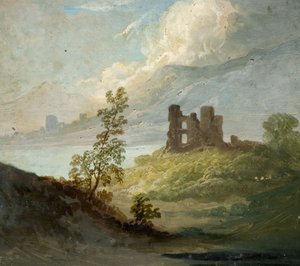 Steinruine auf dem Hügel [undatiert]