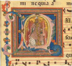 Der heilige Petrus auf dem Thron