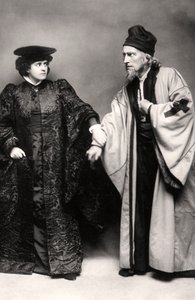 Gertrude Elliott und Johnston Forbes-Robertson in Der Kaufmann von Venedig, frühes 20. Jahrhundert