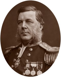 Kapitän Bedford Clapperton Trevelyan Pim, britischer Marineoffizier, 1883 von Lock and Whitfield