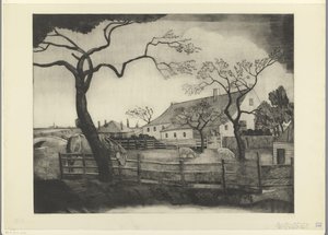 Bauernhof mit Vieh in Holland von Lodewijk Schelfhout (signed by artist)