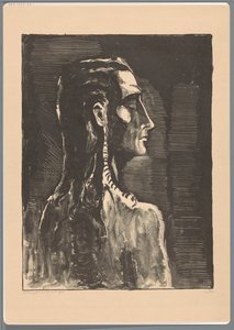 Figur mit geschlossenen Augen