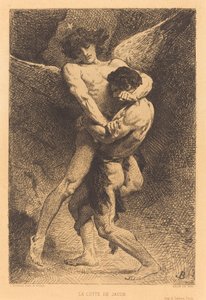 Jakobs Kampf mit dem Engel von Léon Bonnat