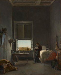 Der Künstler in seinem Zimmer in der Villa Medici, Rom