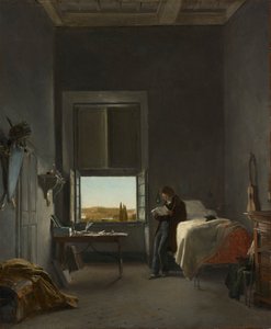 Der Künstler in seinem Zimmer in der Villa Medici, Rom, 1817