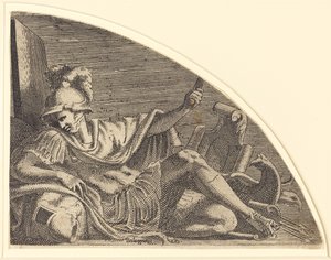 Mars sitzt auf Trophäen