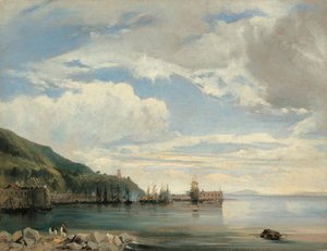 In der Bucht von Neapel, ca. 1830 von Léon François Antoine Fleury
