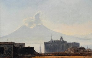 Blick auf Neapel mit Vesuv von Léopold Robert