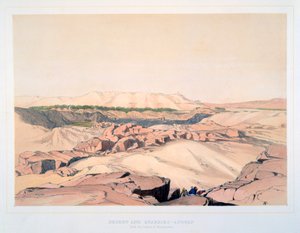 Wüste und Steinbrüche, Assuan, mit der Insel Elephantine, Ägypten, 19. Jahrhundert von Lord Wharncliffe