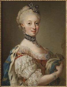 Porträt von Sophia Magdalena von Dänemark, Königin von Schweden von Lorens the Younger Pasch