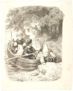 Die vier Kinder in einem Boot