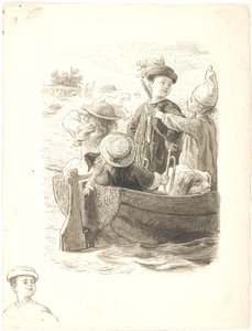 Die vier Kinder in einem Boot