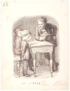 Schulstunde. Pierre kann die Lektion nicht von Lorenz Frølich