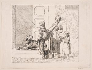 Drei Bettelkinder von Lorenz Frølich